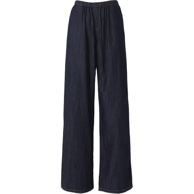 拾籍 时尚潮流松紧腰系带设计宽松舒适垂感牛仔裤 女款