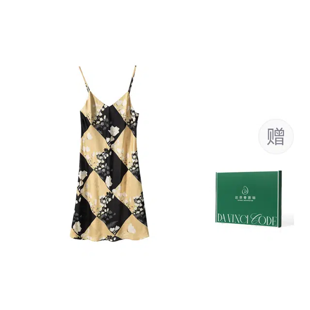 达芬奇密码 吊带性感纯欲透气薄款无袖夏季睡裙 女款