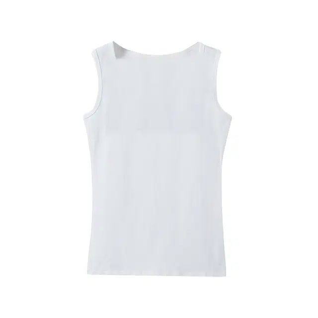 木清清 透气清爽亲肤户外休闲纯色可外穿显瘦圆领背心 女款