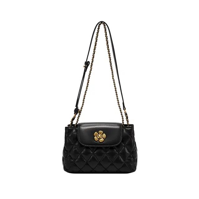 西木汀 微风 小众品牌设计感包休闲百搭通勤链条包 牛皮 斜挎单肩包 小号 女款 多色