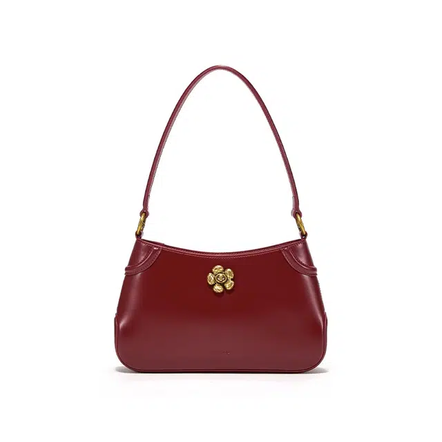 西木汀 追忆 小众品牌高级感设计休闲百搭通勤包 牛皮 法棍包单肩包 小号 女款 多色