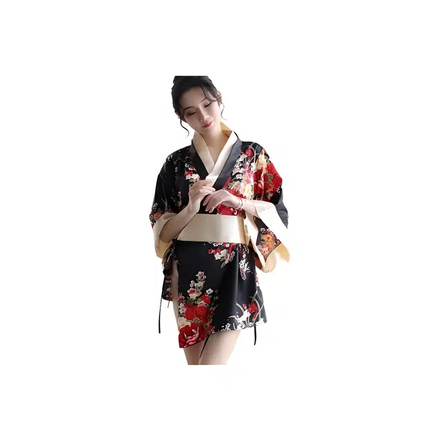 崇朵  和服睡裙大码性感情趣内衣 免脱小胸制服诱惑战袍睡衣高级感