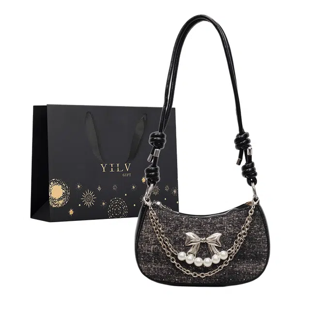 奕旅 时尚休闲腋下包女潮流唯美百搭 布 单肩包 常规 女款 黑色/宝蓝色/牛仔蓝/天空蓝