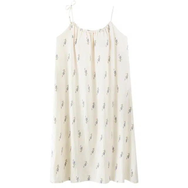 好福份 带胸垫柔软家居服无袖夏季睡裙 女款