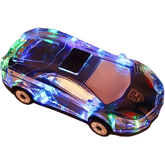 半粒 高音质重低音炮迷你七彩灯音响车模 成品模型