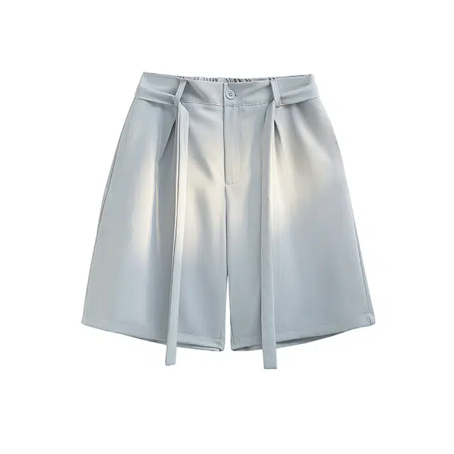 颂希尔 凉感宽松薄款纯色五分休闲短裤 男女同款