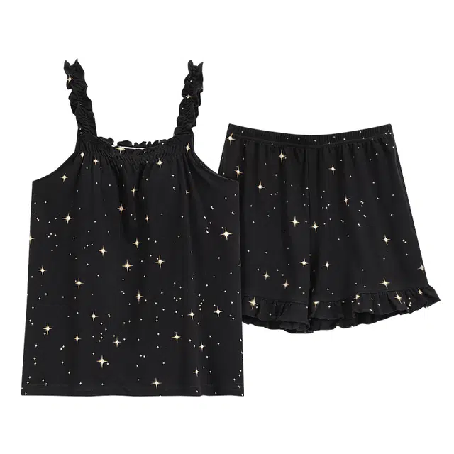 好福份 带胸垫休闲亲肤柔软透气家居服睡衣套装 女款