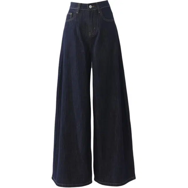 拾籍 美式复古高腰宽松时尚百搭透气薄款垂感拖地阔腿牛仔裤 女款