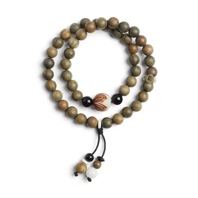 木盛缘 【福运招财  生肖守护】高油密老料八大守护神佛珠文玩 绿檀 手串 男女同款情侣款