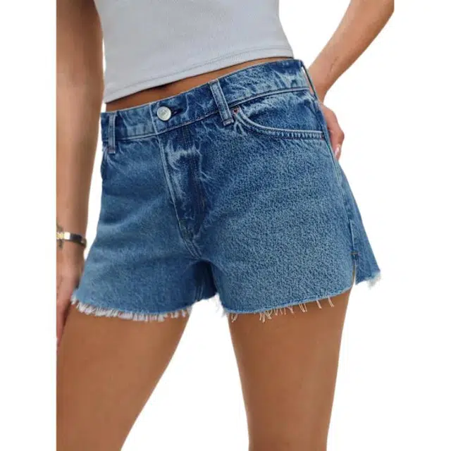 REFORMATION Sutton Low Rise 2.5 Slouchy Jean Shorts