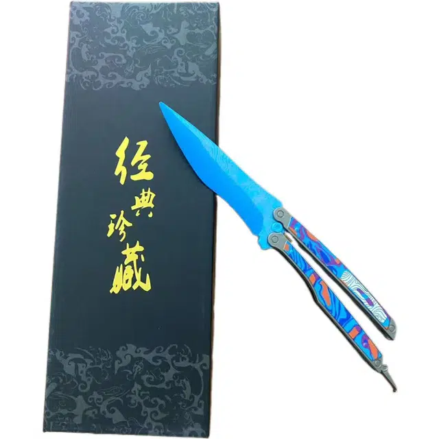 幽幽谷娜娜 冷锋蝴蝶刀 减压训练花式甩刀 成品模型