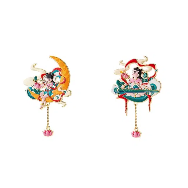 上美影 哪吒 闹海系列 民俗挂坠磁贴装饰贴磁吸饰品 谷圈冰箱贴