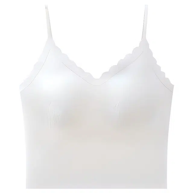 二三二三 纯色百搭遮副乳外穿修身纯欲法式蕾丝透气吊带 女款