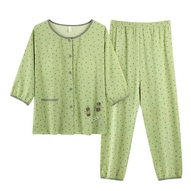 好福份 带胸垫小清新时尚透气柔软家居服睡衣套装 女款