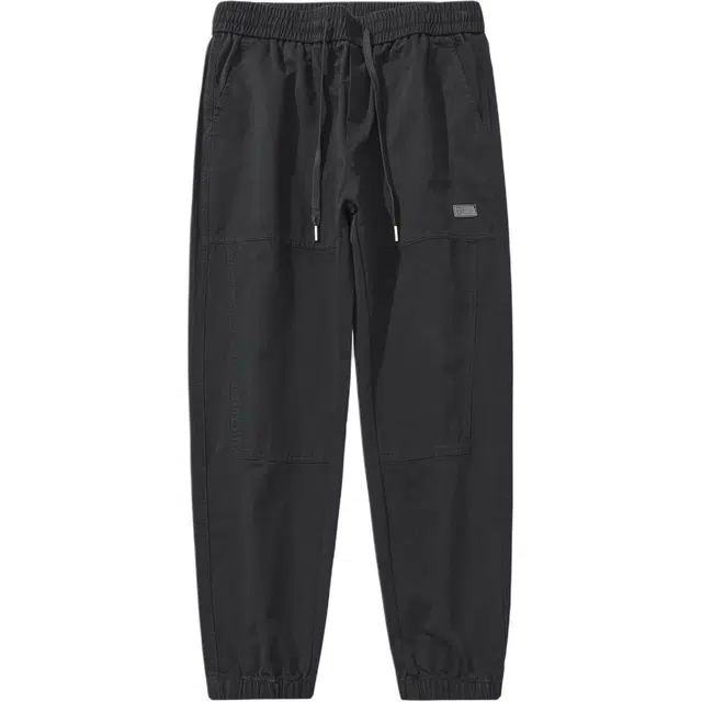 独驰 美式复古夏季港风抽身松紧腰直筒休闲裤 男女同款