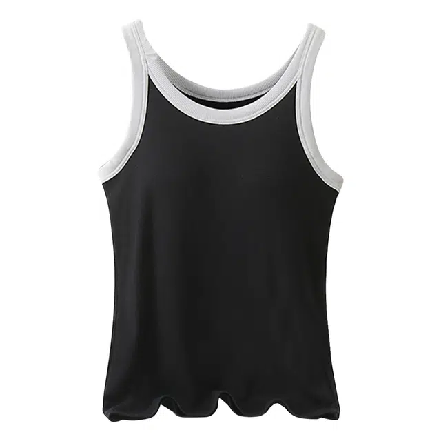 水中花 撞色修身设计感性感内搭无袖文胸背心 女款