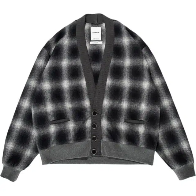 bowwow SS25 WOOL CHECK CARDIGAN V