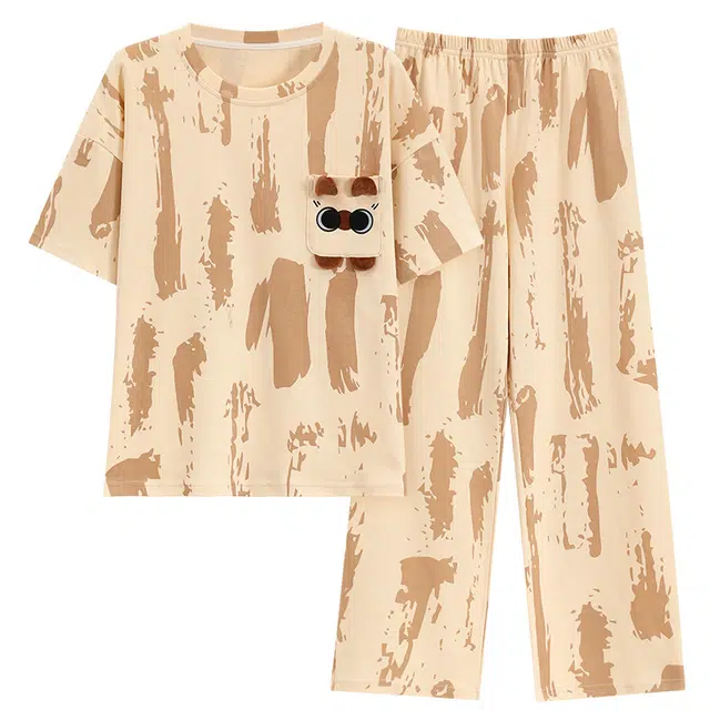 好福份 休闲花色时尚轻便家居服可外穿睡衣套装 女款