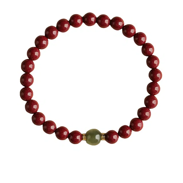 子婳 本命年原创单圈佛珠复古百搭轻奢优雅转运 朱砂 手串 男女同款情侣款