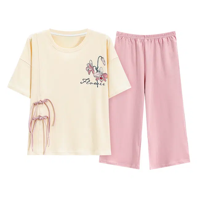 好福份 中国风柔软舒适短袖家居服睡衣套装 女款