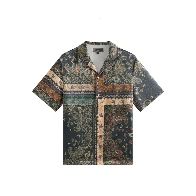 KITH SS25 Panelled Bandana Thompson Camp Collar