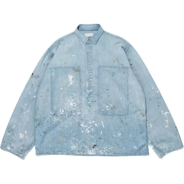 bowwow SS25 US ARMY PO CHAMBRAY SHIRTS PAINTED