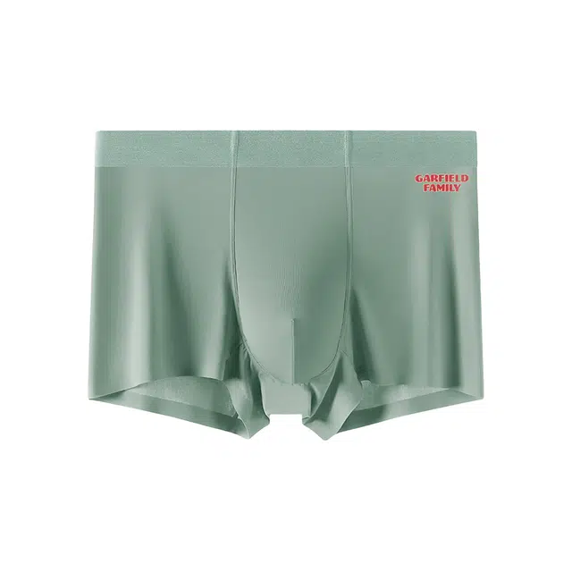 加菲猫家族 冰丝无痕薄款中腰透气抗菌平角内裤 男款 组合装