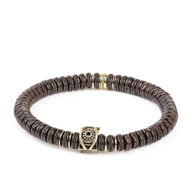 三檀小舍 招财纳福 #好运 转运平安喜乐诸事顺利 小众设计文玩盘玩绕指柔 椰蒂 手串 男女同款情侣款