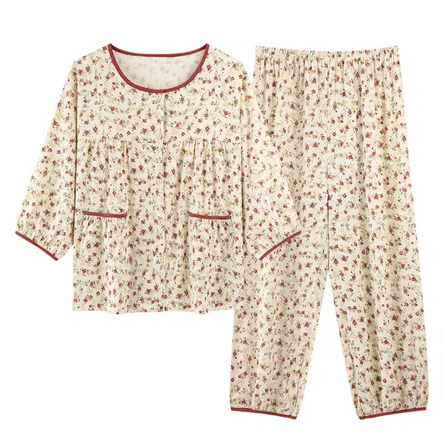 好福份 带胸垫长裤时尚舒适柔软家居服睡衣套装 女款