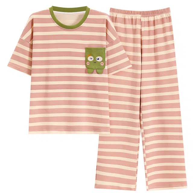 好福份 短袖长裤时尚休闲轻便家居服睡衣套装 女款