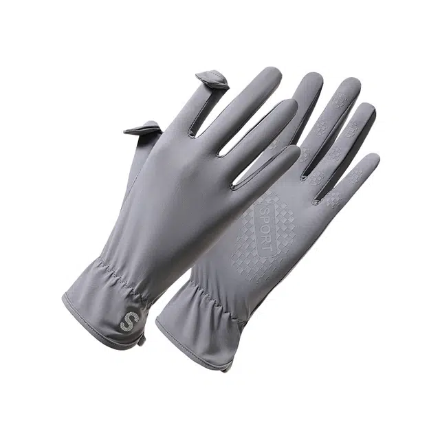 南极人 夏季轻薄骑行开车防紫外线遮阳薄款透气防滑可触屏 锦纶 防晒手套 男女同款情侣款