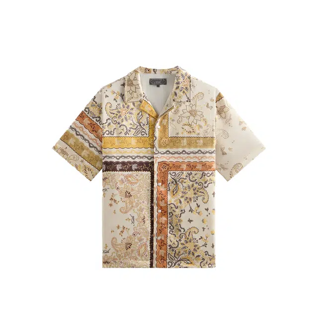 KITH SS25 Panelled Bandana Thompson Camp Collar