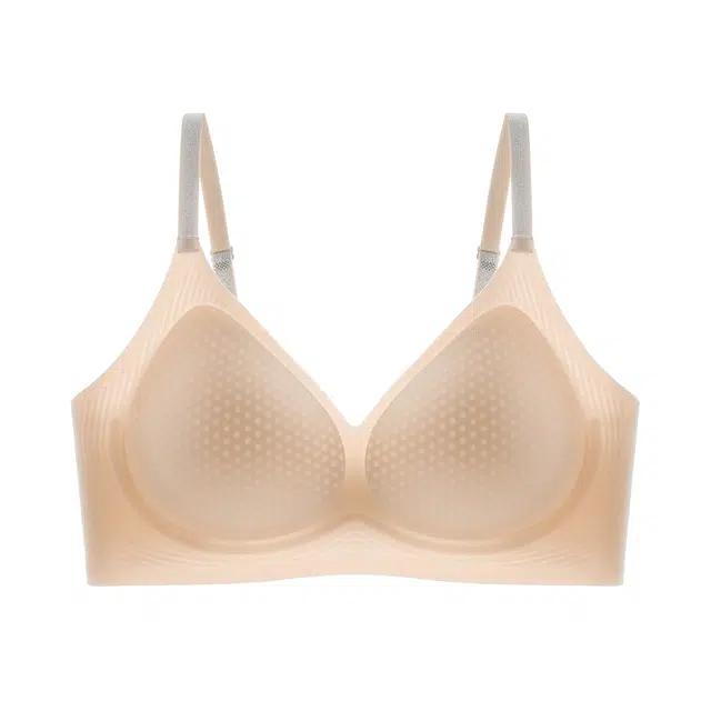 草本初色 大胸显小凉感防滑果冻条软支撑透气无钢圈侧收美背无痕文胸 女款