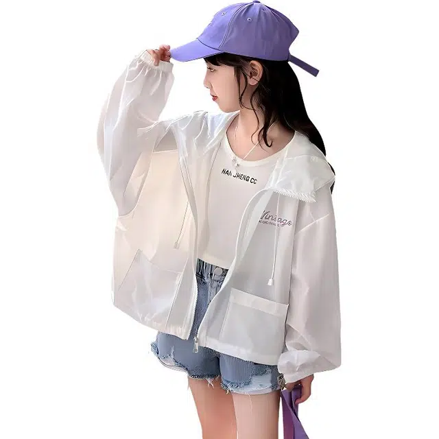 泰迪珍藏防晒服 时尚舒适耐磨百搭 白色 中小童