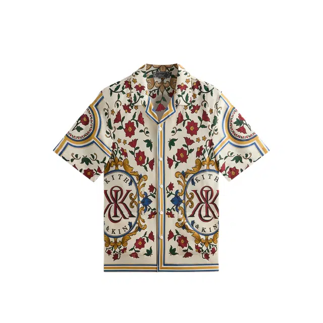 KITH SS25 Silk Thompson Camp Collar