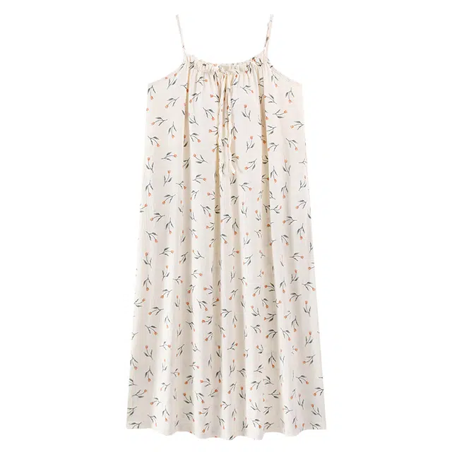 好福份 软绵绵系列 带胸垫休闲柔软家居服无袖夏季睡裙 女款