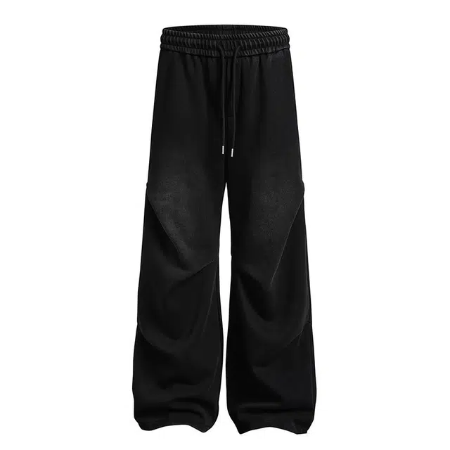 星际者 美式高街基础款纯色宽松简约直筒显高显瘦垂感休闲裤 男女同款