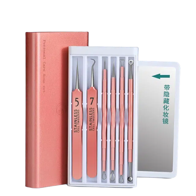 小天籁 粉刺针细胞夹挤痘痘专用 去黑头针刮针套装 暗疮针挑痘针清痘工具