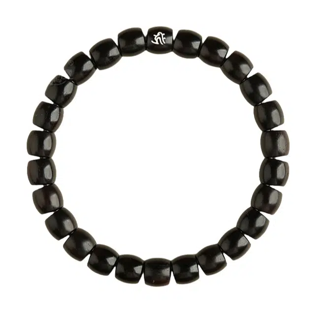 子婳 高档实用的木质文玩佛珠复古国潮精致百搭民族风 黑檀 手串 男女同款情侣款