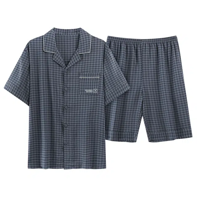 好福份 时尚舒适透气家居服睡衣套装 男款