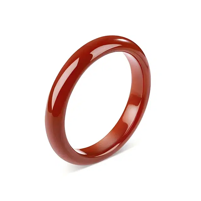 匠锁心玉 朱红玉镯 鸿运圆满 水润清透 新中式 国潮国风 汉服旗袍 时尚百搭 清冷典雅高级感 气质温婉 素圈手饰显白#好运 玉髓 手镯 女款