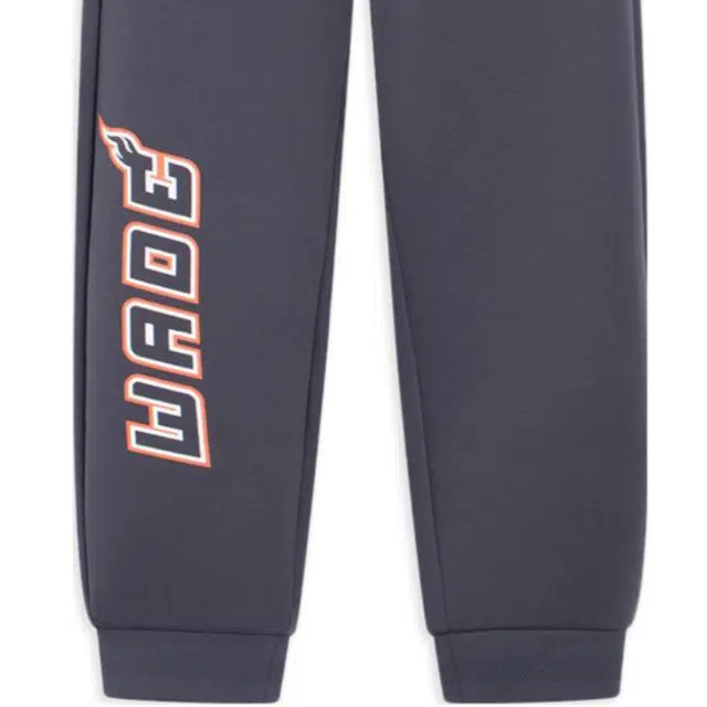 李宁儿童 字母中腰束脚宽松针织运动裤 儿童款 绅士灰