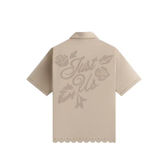 KITH SS25 Isaac Microsuede Buttondown Logo