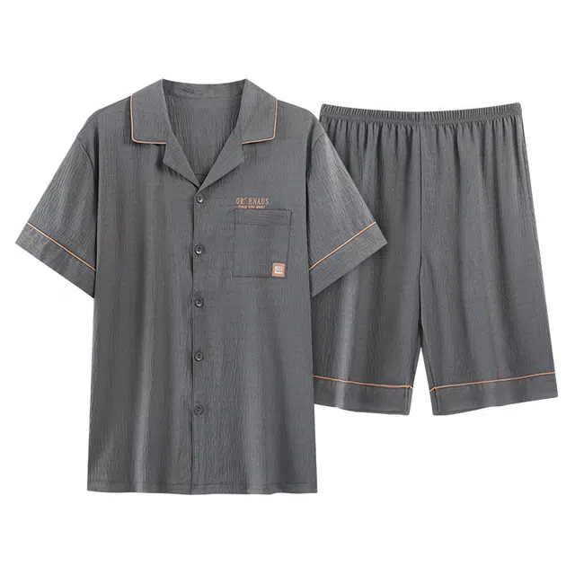 好福份 韩版时尚舒适优质家居服可外穿睡衣套装 男款