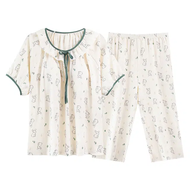 好福份 带胸垫小清新时尚可爱舒适家居服睡衣套装 女款