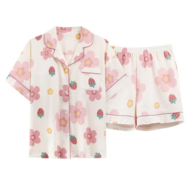 好福份 带胸垫甜美可爱透气舒适家居服睡衣套装 女款