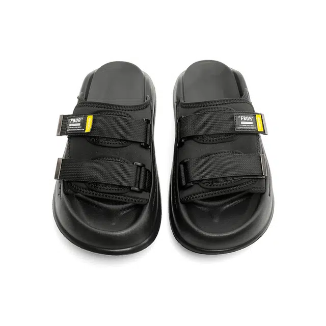 年走索 夏季韩版休闲沙滩 车缝线 防滑防磨一字拖鞋 男款