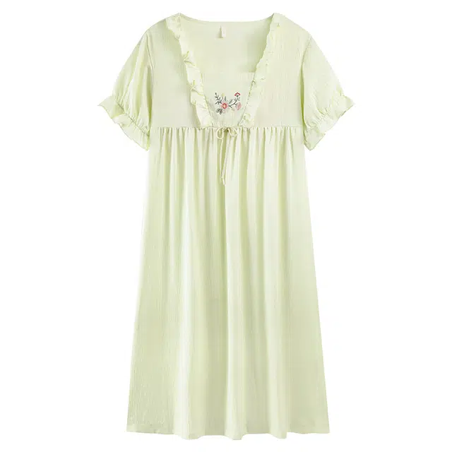 好福份 带胸垫短袖时尚透气可爱家居服睡裙 女款