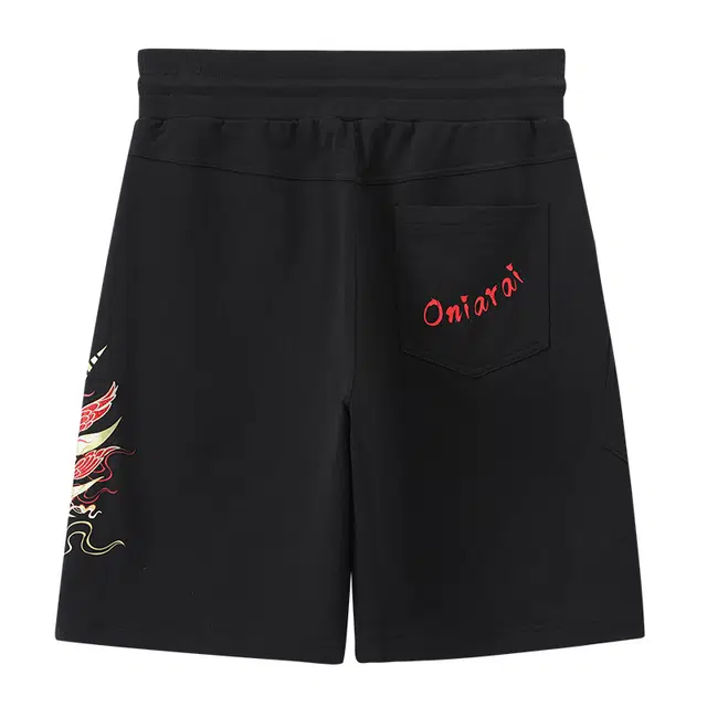 鬼洗 经典口袋羽化鬼头刺绣休闲短裤 男款