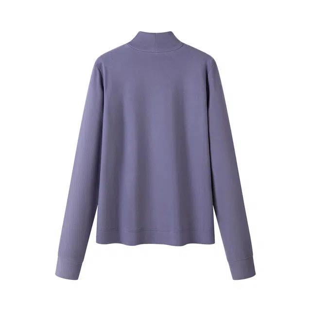 探路者 舒适简约百搭立领纯色保暖长袖卫衣 女款 寂静紫